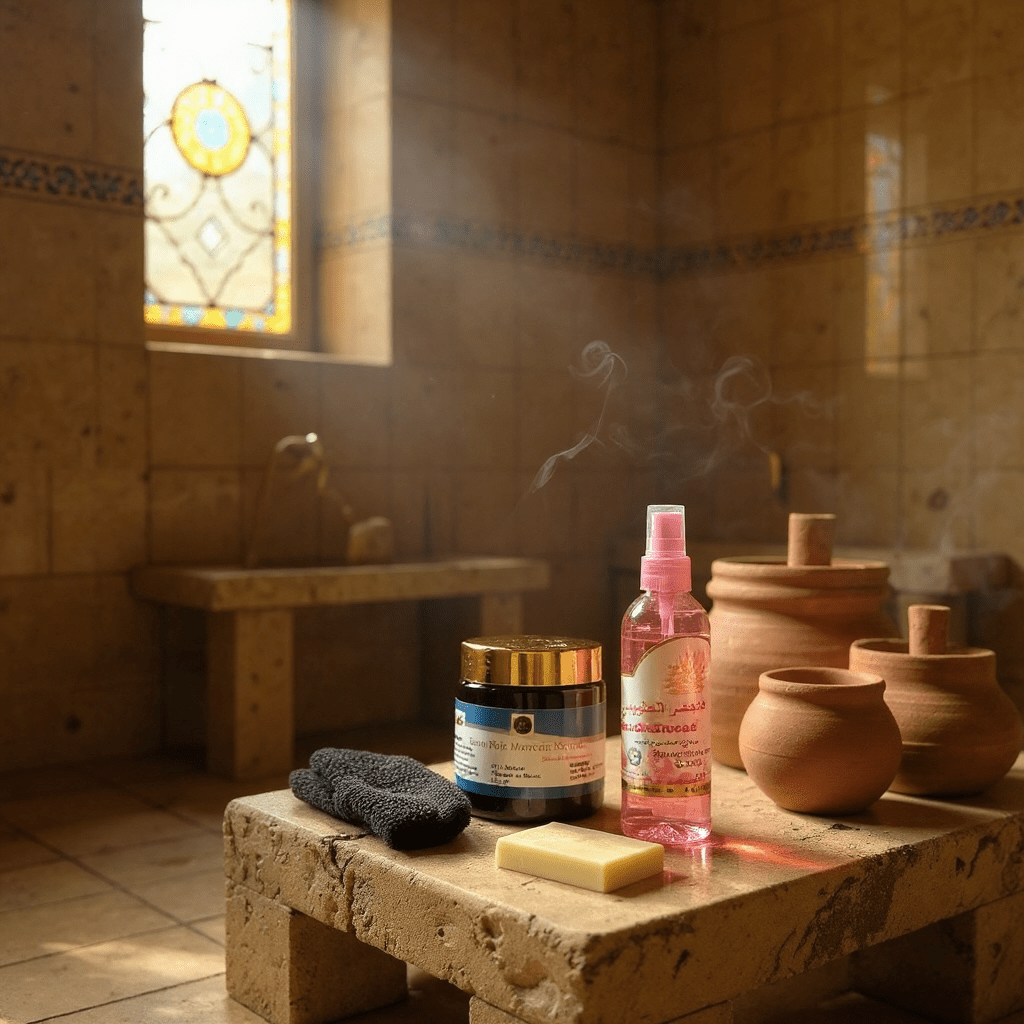 Coffret Beauté Marocaine - Savon Noir - Savon Argan - Rouge a lévres Aker El Fassi +Rouge à Lèvres Magique Marocain (OFFERT)