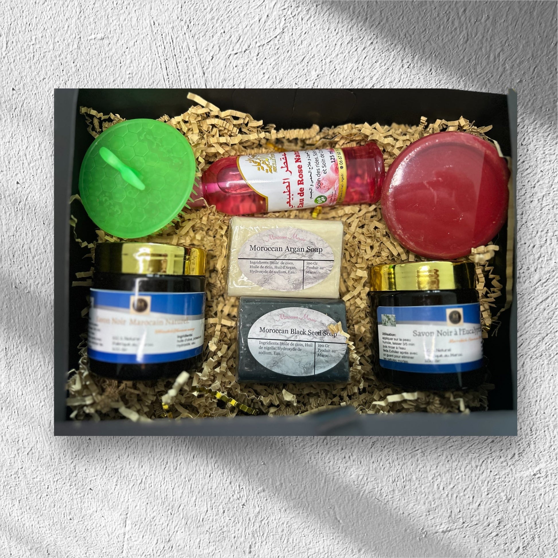 ✨ Coffret Beauté Marocaine Traditionnelle + Brosse et Rouge à lèvres marocain Offerts - produit marocain naturel