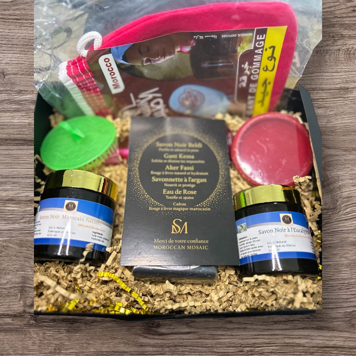 ✨ Coffret Beauté Marocaine Traditionnelle + Brosse et Rouge à lèvres marocain Offerts - produit marocain naturel