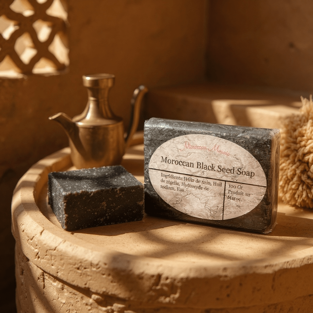 Savon Marocain à l’Huile de Nigelle – Moroccan Black Seed Soap | 100 g - produit marocain naturel Marrakech Secrets
