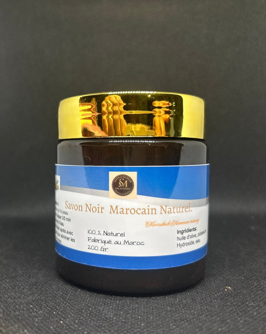 Savon Noir Marocain Naturel – 200g + Gant Kessa Offert - produit marocain naturel Marrakech Secrets